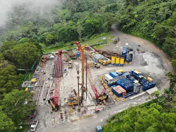 Surface hole drilling for the Leythe Geothermal Production Field by Bauer Philippines