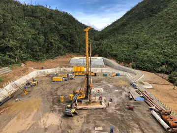 Leyte Project Surface Hole Drilling of Bauer Foundations Philippines