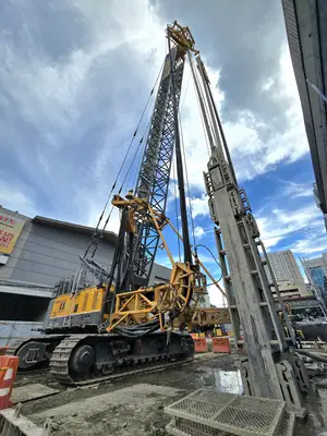 Shaw boulevard station project of Bauer Foundations Philippines